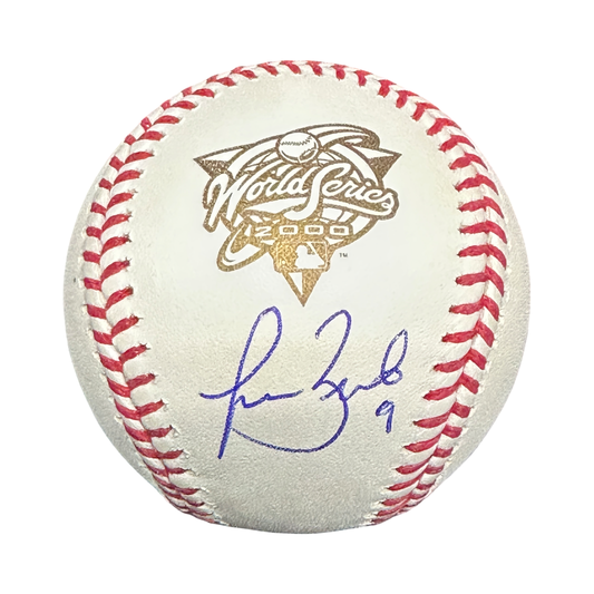 Todd Zeile Autographed New York Mets 2000 World Series Logo Baseball Beckett BAS