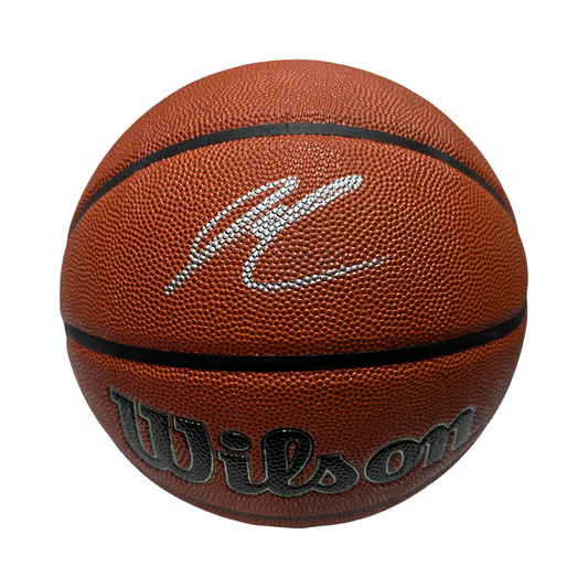 JR Smith Autographed New York Knicks Wilson Basketball Beckett BAS