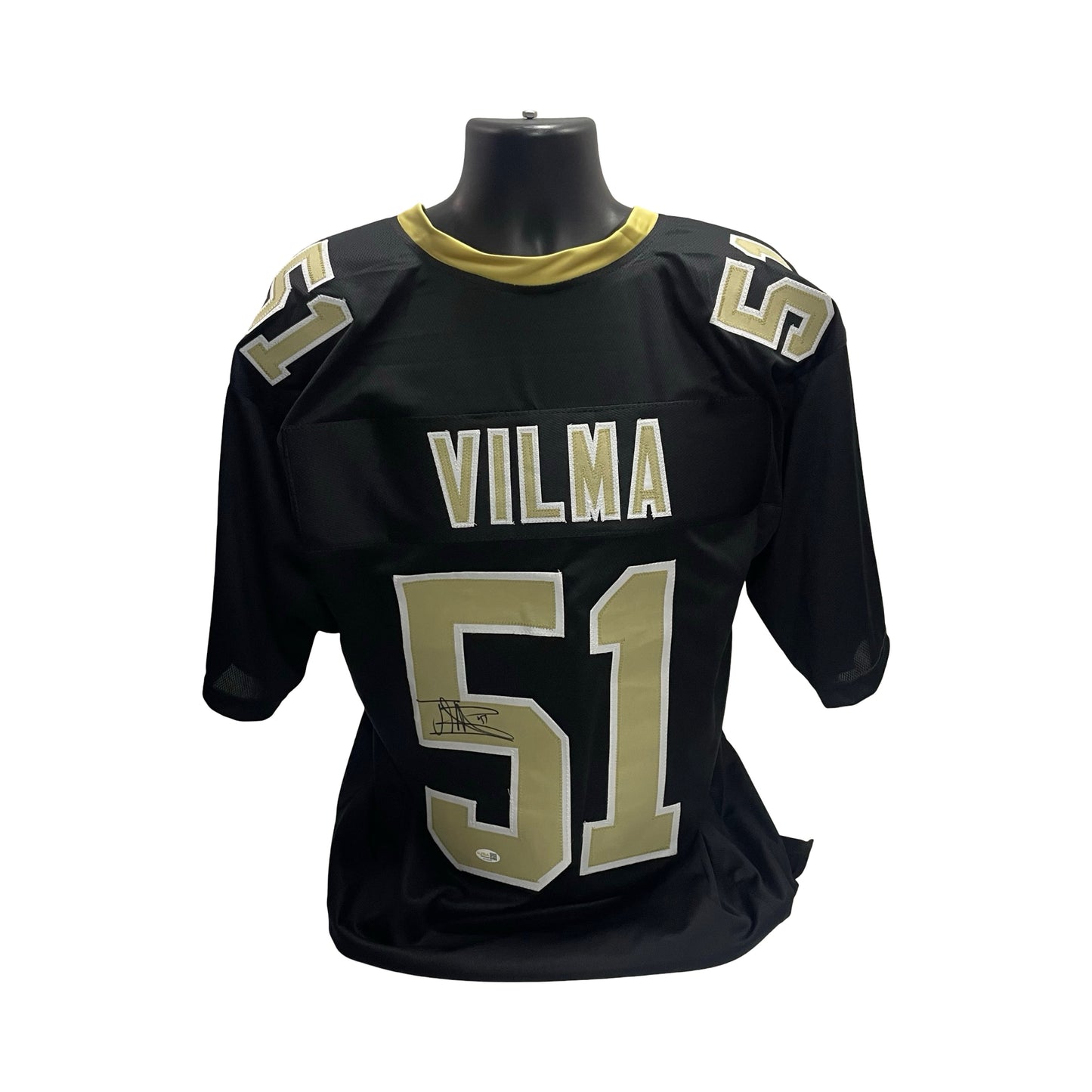 Jonathan Vilma New Orleans Saints Autographed Black Jersey JSA