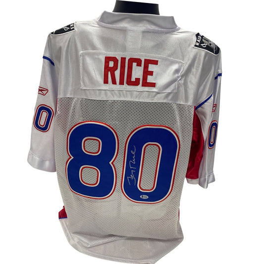 Jerry Rice Autographed 2003 NFL Pro Bowl Reebok White Jersey Beckett