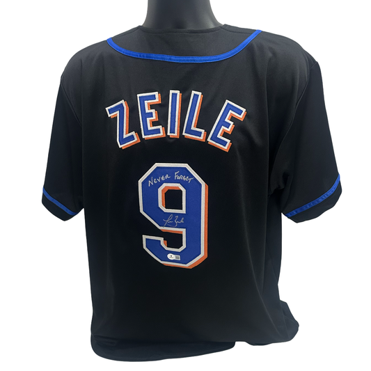 Todd Zeile Autographed New York Mets "Never Forget" Inscribed Black Jersey Beckett BAS