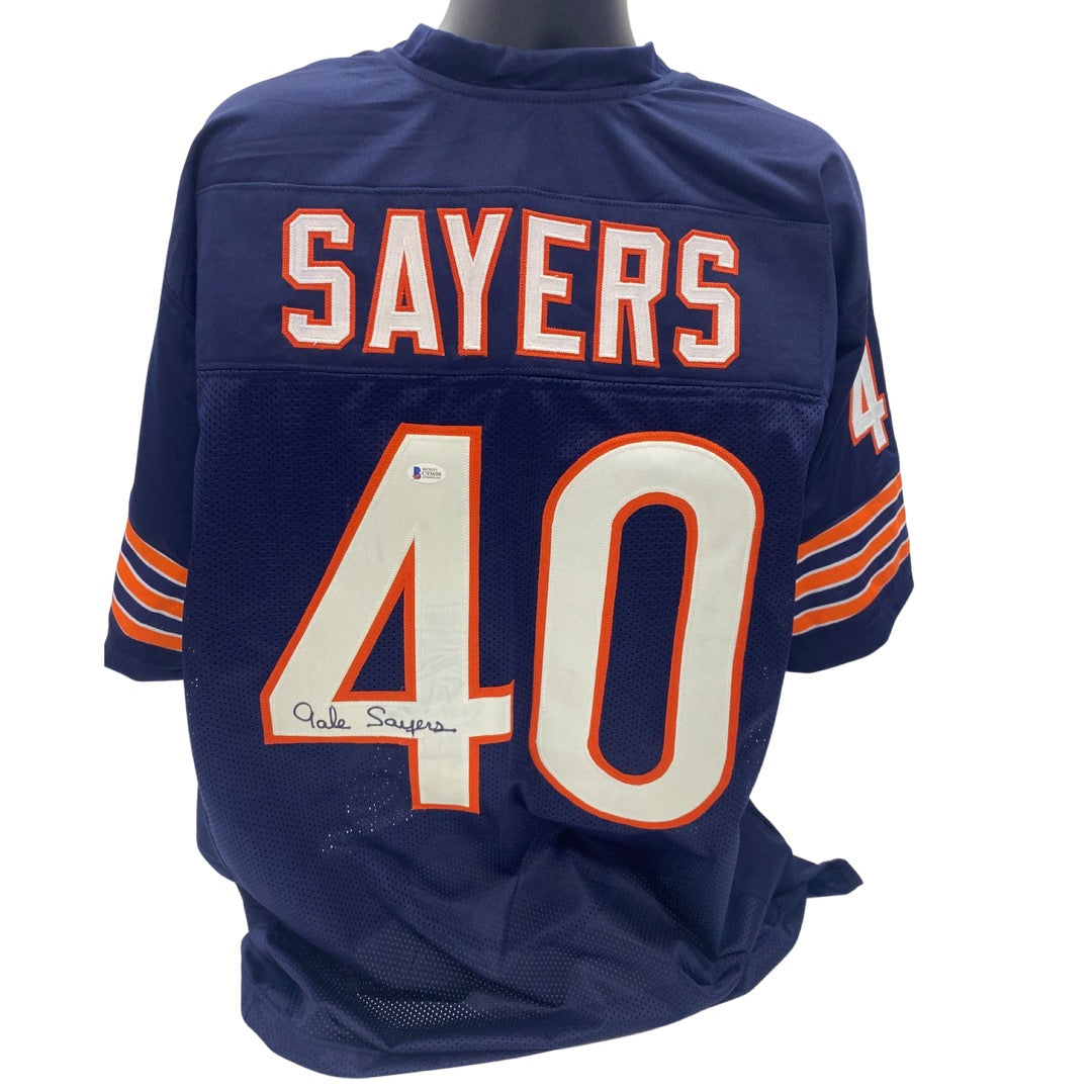 Gale Sayers Autographed Chicago Bears Blue Jersey Beckett