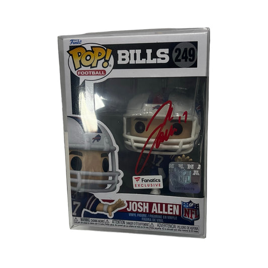 Josh Allen Autographed Buffalo Bills Funko Helmet Pop #249 Red Ink Beckett