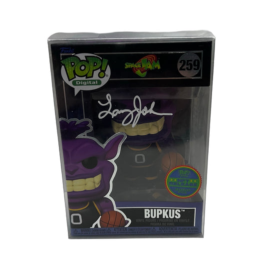 Larry Johnson Autographed Space Jam Bupkus Funko Pop White Ink Beckett