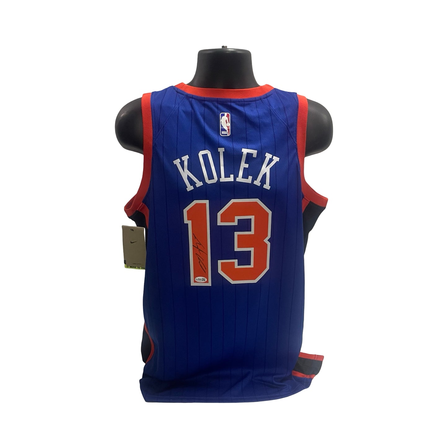 Tyler Kolek Autographed New York Knicks Blue Jersey JSA
