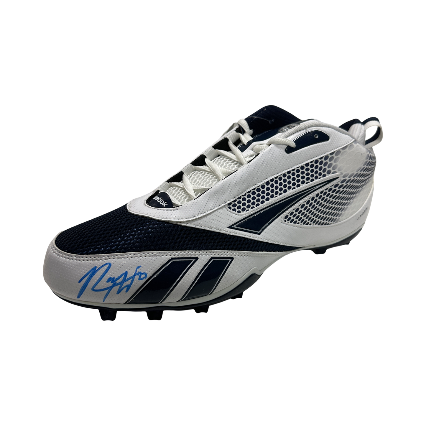 Rodney Hampton Autographed New York Giants Navy Blue Left Reebok Cleat Beckett BAS