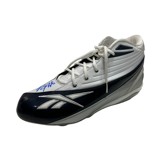 Rodney Hampton Autographed New York Giants Navy Side Stripe Left Reebok Cleat Beckett BAS