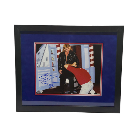 Shawn Michaels Autographed WWE HBK Barbershop 11x14 Photo Beckett - Framed