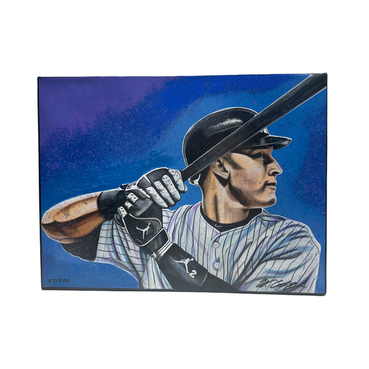 Derek Jeter New York Yankees Artist Proof Print William Lopa Art Canvas 27/200