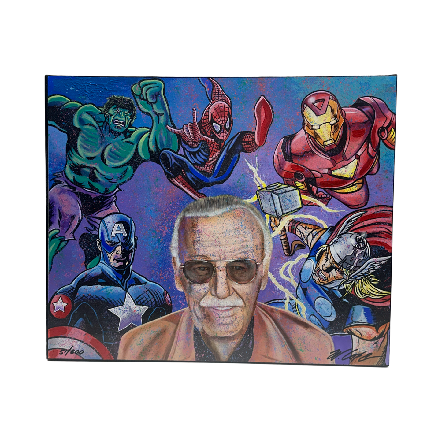 Stan Lee Marvel Artist Proof Print Canvas William Lopa Art Canvas 51/800