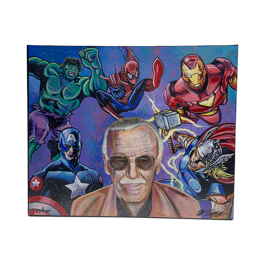 Stan Lee Marvel Artist Proof Print Canvas William Lopa Art Canvas 51/800