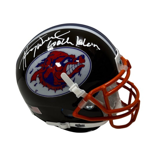 Henry Winkler Autographed The Waterboy Mud Dogs Mini Helmet "Coach Klein" Inscription Steiner CX