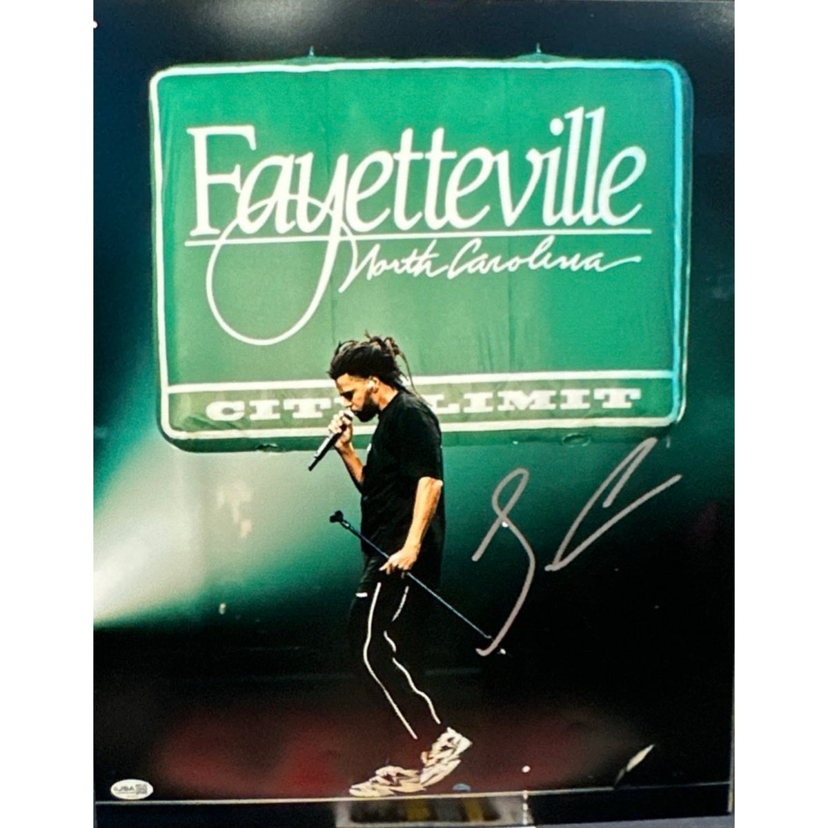 J. Cole Signed 16x20 Fayetteville Photo Autographed Hip-hop Rap JSA COA