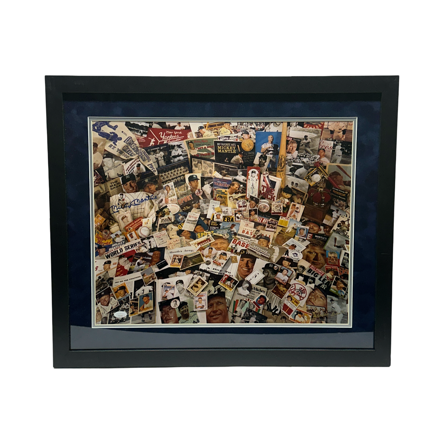 Mickey Mantle Autographed New York Yankees Collage 16x20 JSA - Framed
