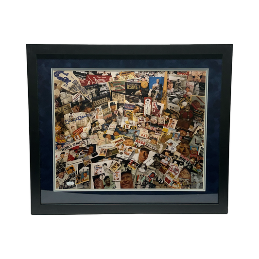 Mickey Mantle Autographed New York Yankees Collage 16x20 JSA - Framed
