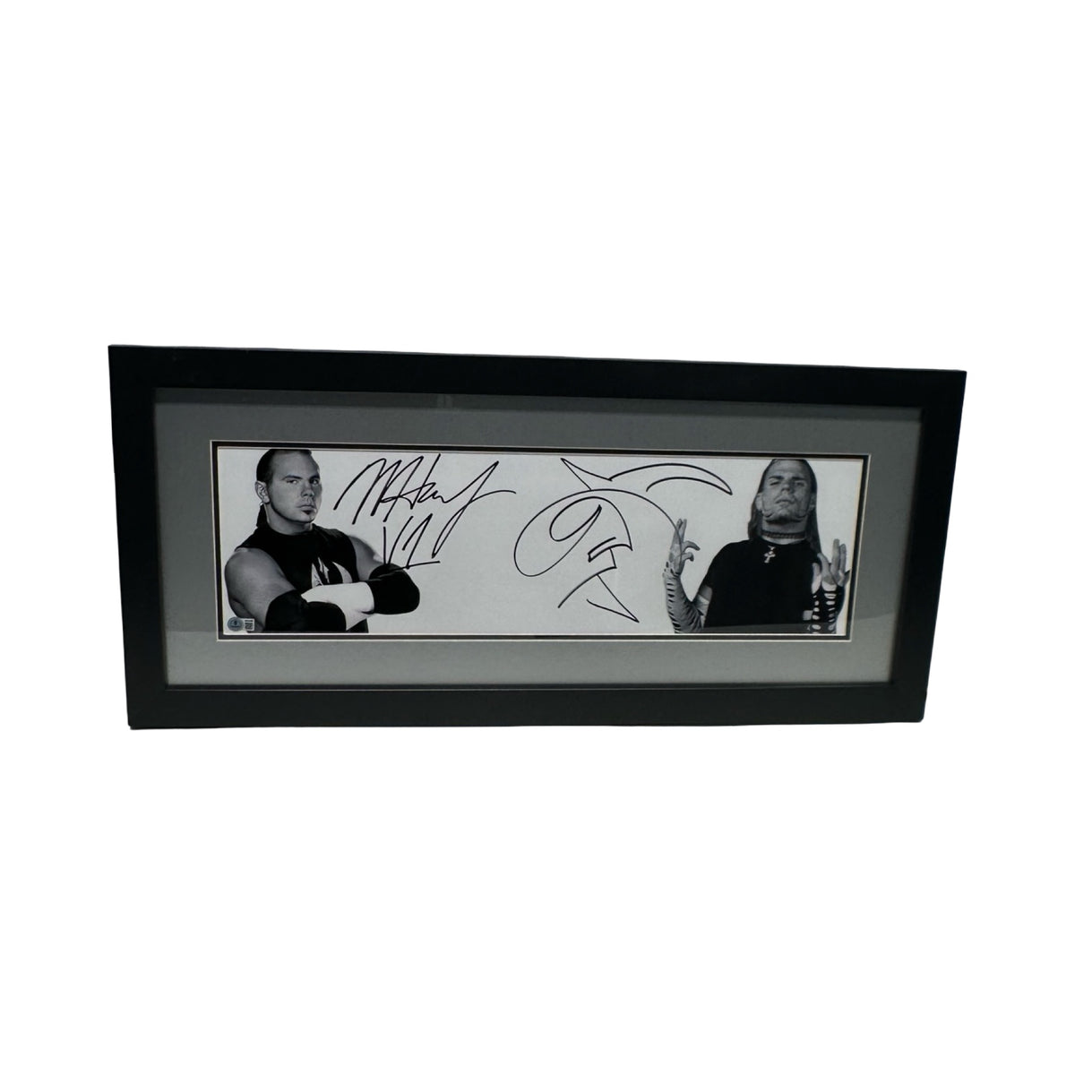 Matt Hardy & Jeff Hardy Autographed 12x30 Framed Photo Beckett BAS