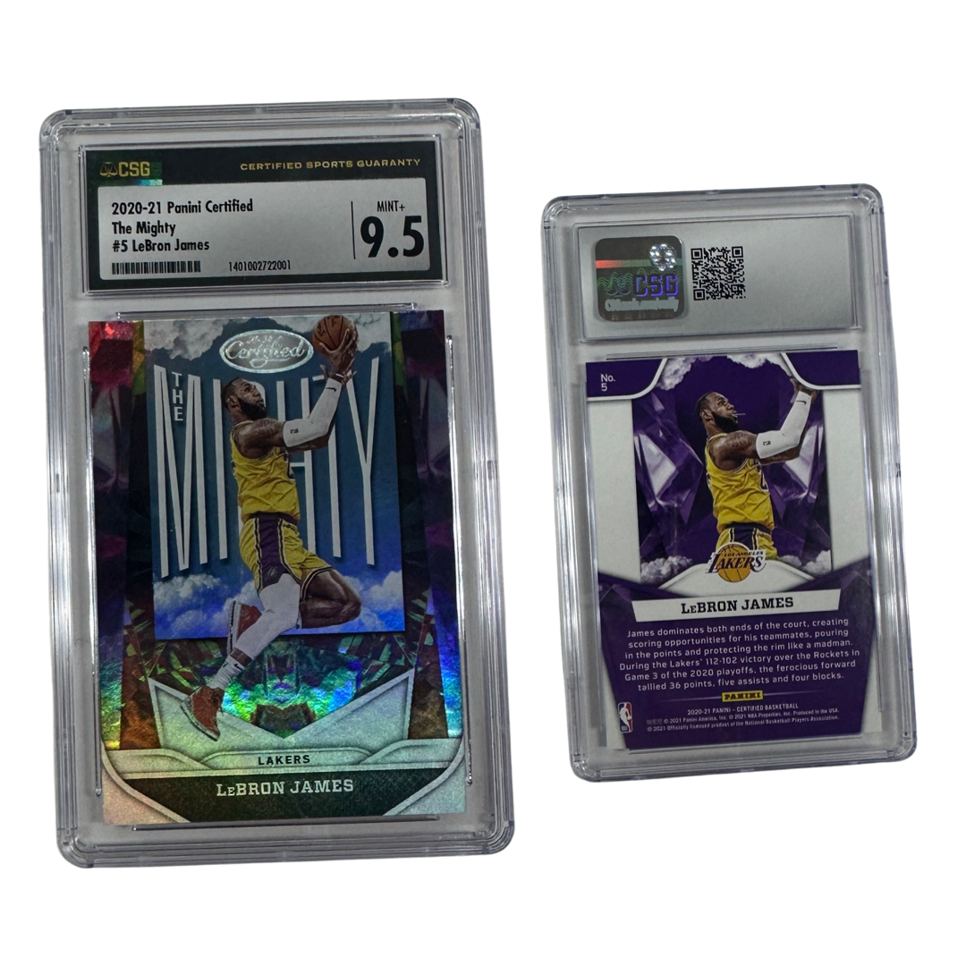 2020-21 LeBron James Panini Certified The Mighty #5 CSG 9.5 MINT+