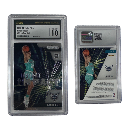 2020-21 LaMelo Ball Panini Prizm Instant Impact #21 CSG 10 GEM MINT