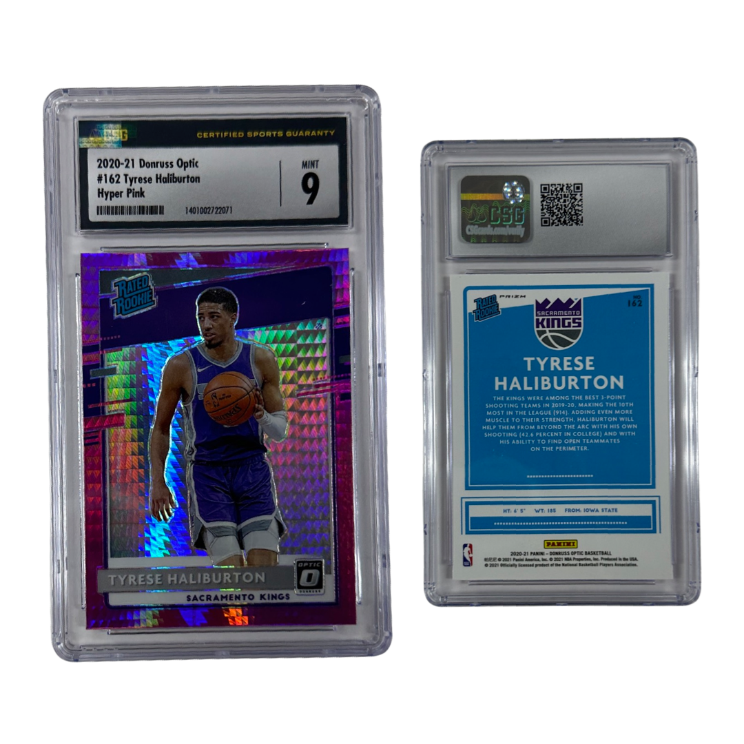 2020-21 Tyrese Haliburton Donruss Optic Hyper Pink #162 CSG 9 MINT