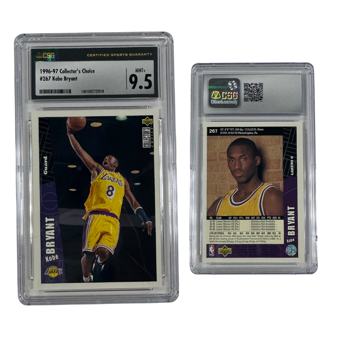 1996-97 Kobe Bryant Upper Deck Collector's Choice Rookie Card #267 CSG 9.5 MINT+