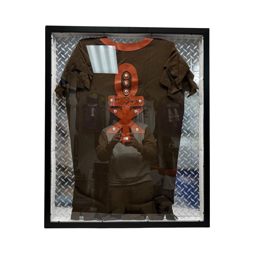 Mick Foley Autographed WWE Mankind Wrestling Attire Framed Have a Nice Day Inscription 27x44 Steiner CX