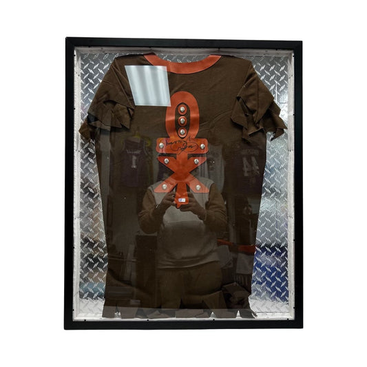 Mick Foley Autographed WWE Mankind Wrestling Attire Framed Have a Nice Day Inscription 27x44 Steiner CX