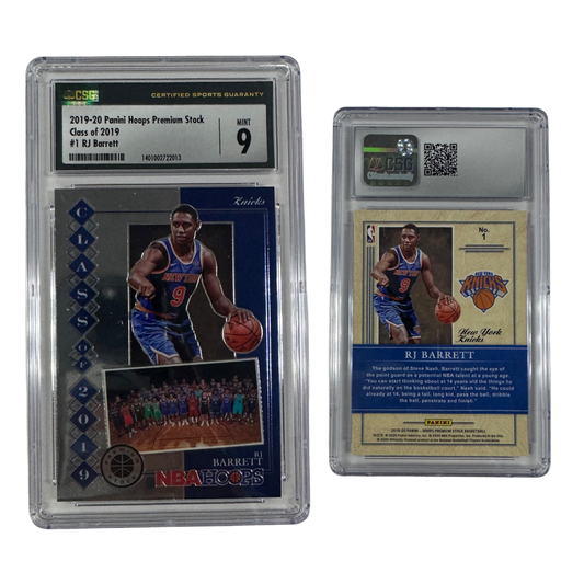 2019-20 RJ Barrett Panini Hoops Premium Stock Class of 2019 #1 CSG 9 MINT