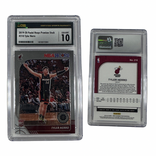2019-20 Tyler Herro Panini Hoops Premium Stock #210 CSG 10 GEM MINT