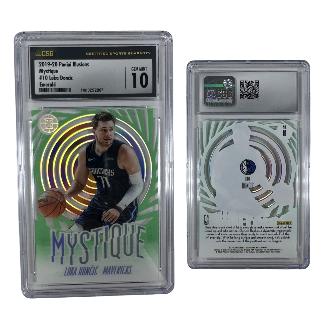 2019-20 Luka Doncic Panini Illusions Mystique Emerald #10 CSG 10 GEM MINT