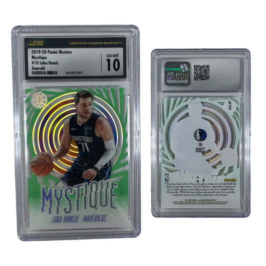 2019-20 Luka Doncic Panini Illusions Mystique Emerald #10 CSG 10 GEM MINT