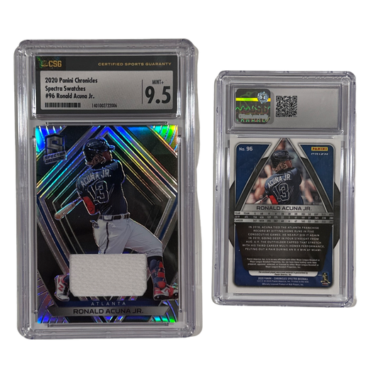 2020 Ronald Acuna Jr. Panini Chronicles Spectra Swatches Relic Jersey #96 CSG 9.5 MINT+