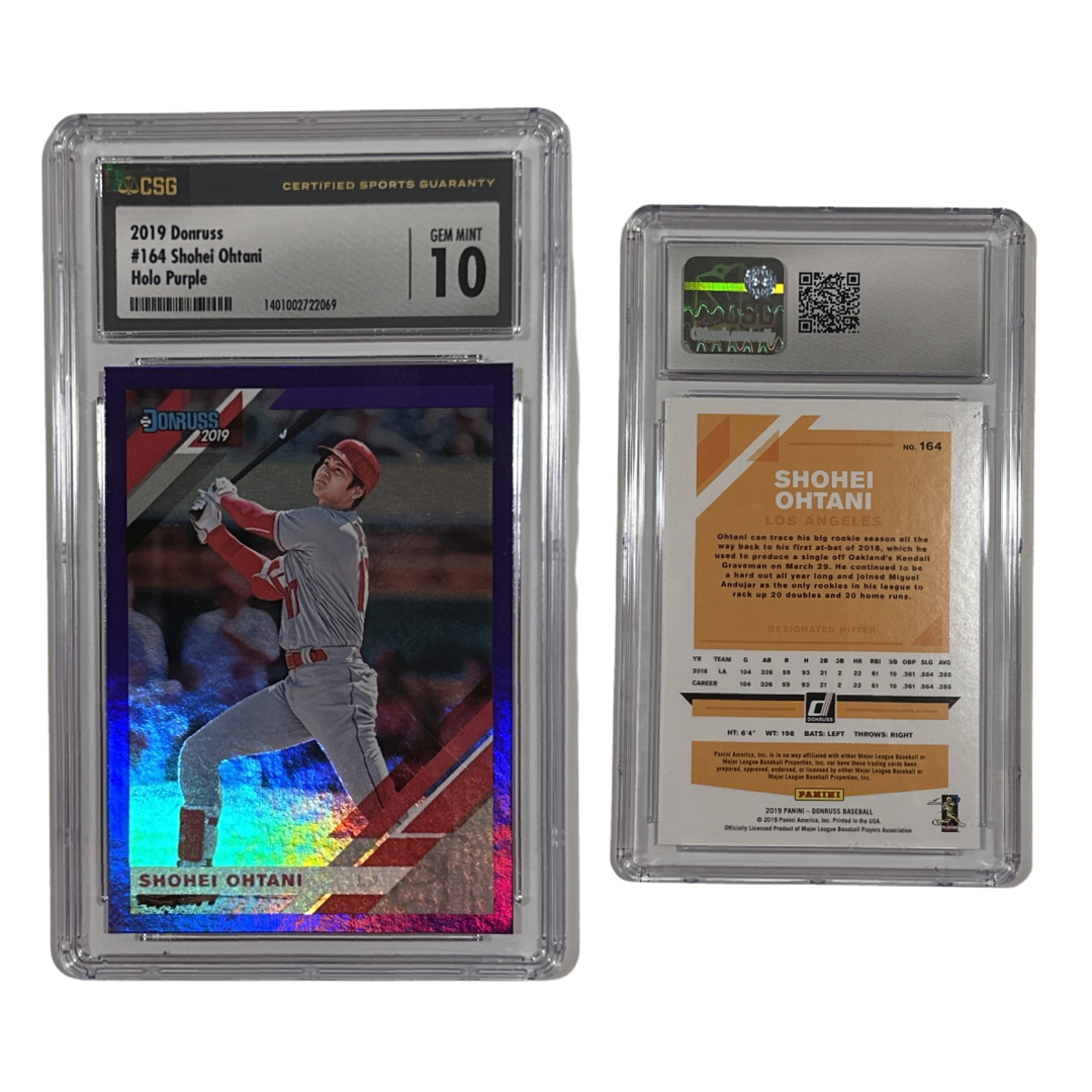 2019 Shohei Ohtani Panini Donruss Holo Purple #164 CSG 10 GEM MINT