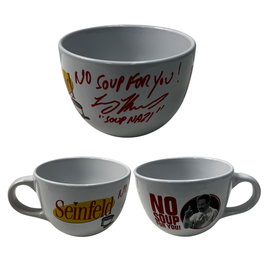 Larry Thomas Autographed Seinfeld Mug "No Soup For You!" Inscription JSA