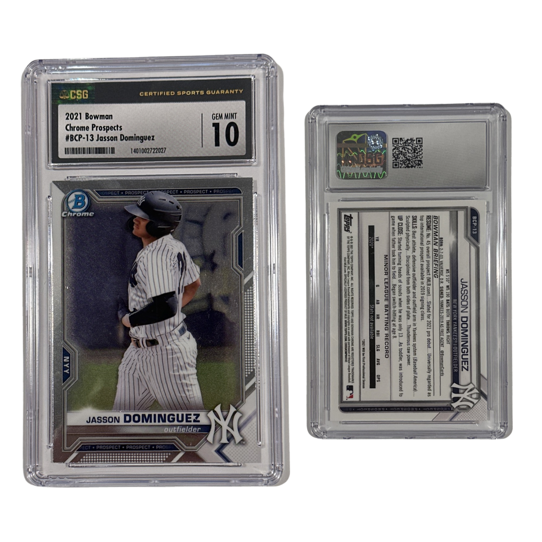 2021 Jason Dominguez Topps Bowman Chrome Prospects #BCP-13 CSG 10 GEM MINT