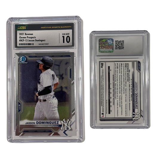 2021 Jason Dominguez Topps Bowman Chrome Prospects #BCP-13 CSG 10 GEM MINT