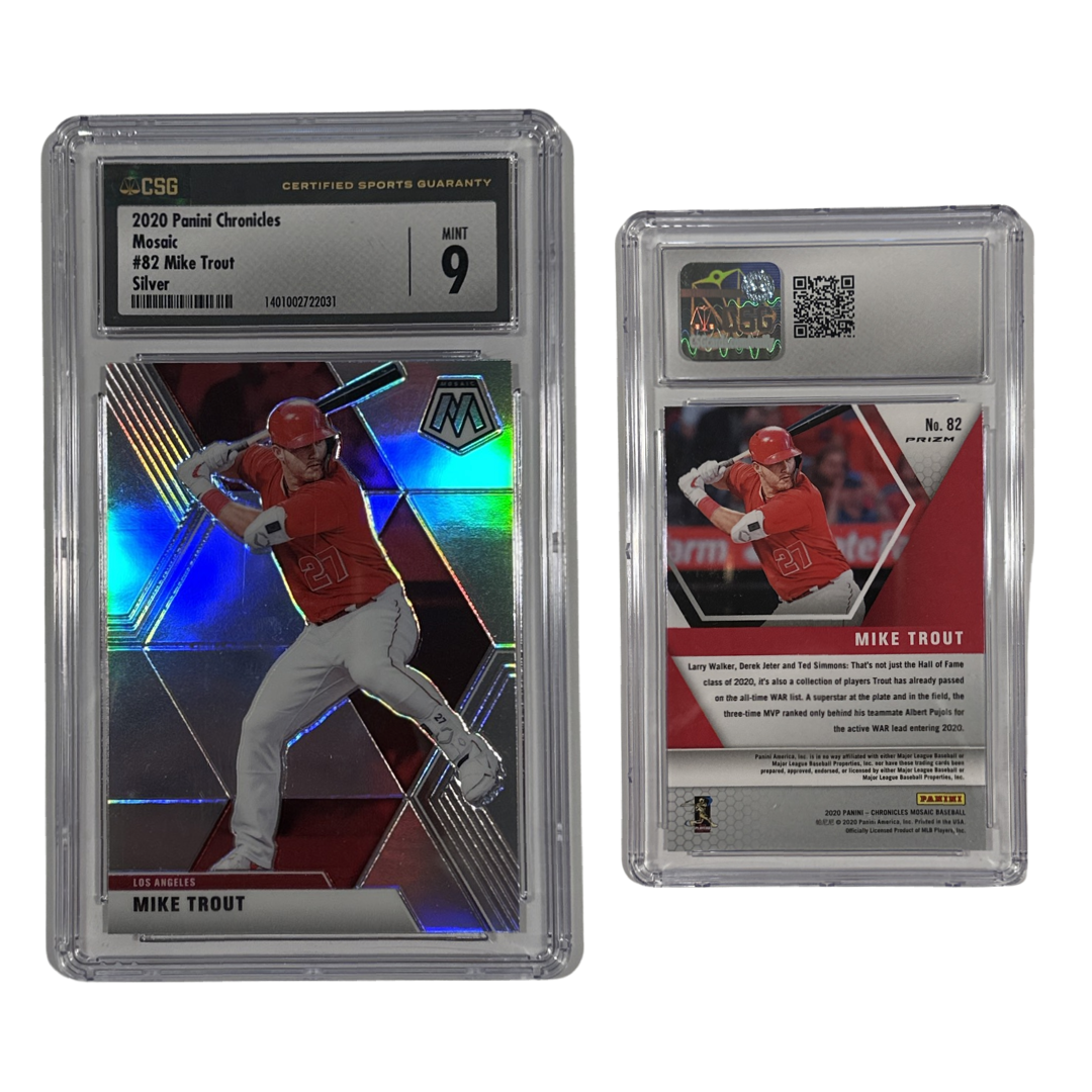 2020 Mike Trout Panini Chronicles Mosaic Silver #82 CSG 9 MINT