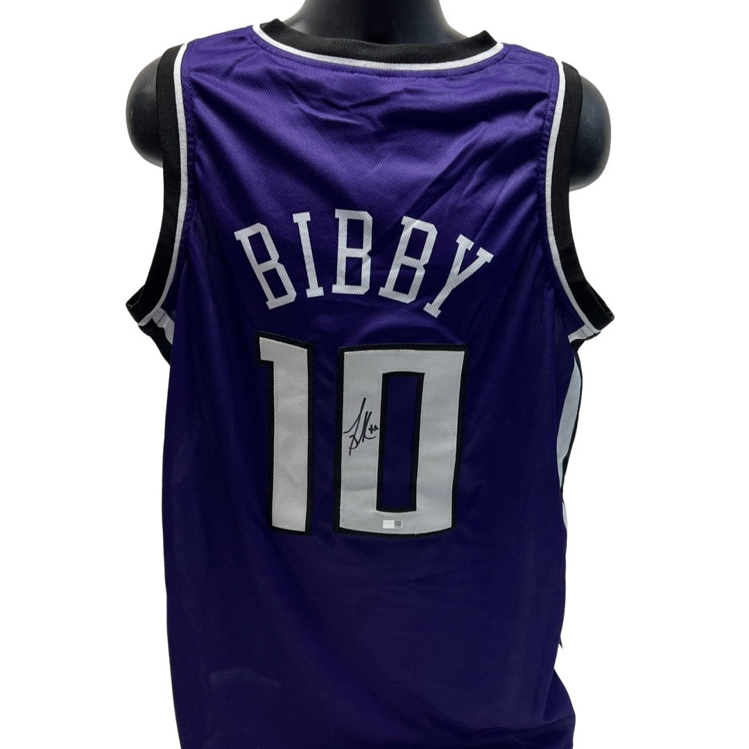 Mike Bibby Autographed Sacramento Kings Purple Jersey Steiner CX