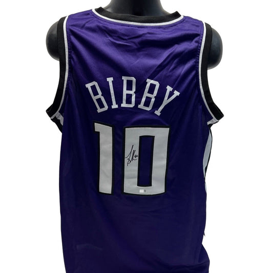 Mike Bibby Autographed Sacramento Kings Purple Jersey Steiner CX