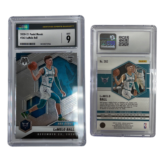 2020-21 Lamelo Ball Panini Mosaic Rookie Card #262 CSG 9 MINT