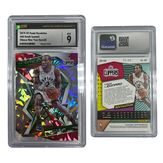 2019-20 Kawhi Leonard Panini Revolution Chinese New Year Emerald #68 CSG 9 MINT