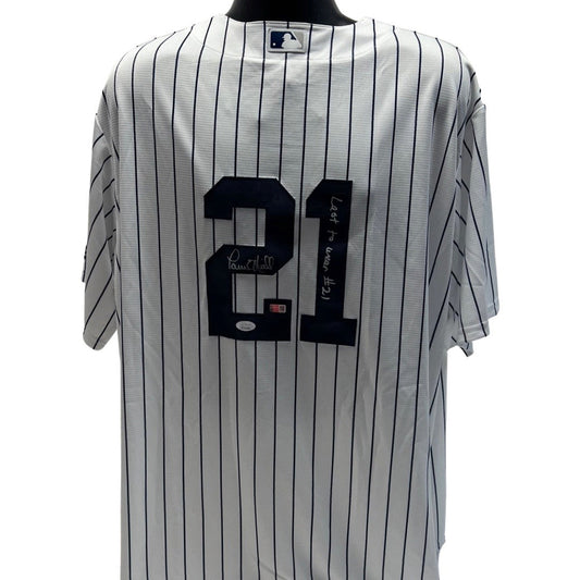Paul O’Neill Autographed New York Yankees Majestic Pinstripe Jersey Last to Wear #21 Inscription JSA/Steiner CX