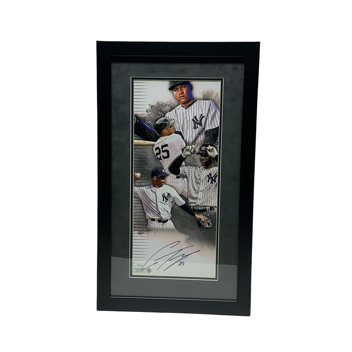 Gleyber Torres Autographed New York Yankees Framed 8x18 Vertical JSA