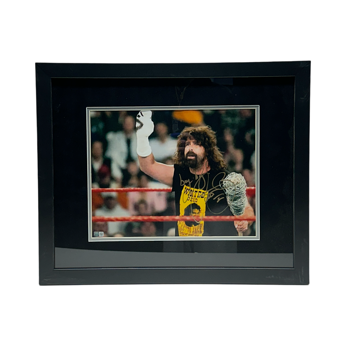 Mick Foley Cactus Jack Autographed 11x14 "Bang Bang" Inscription Beckett - Framed