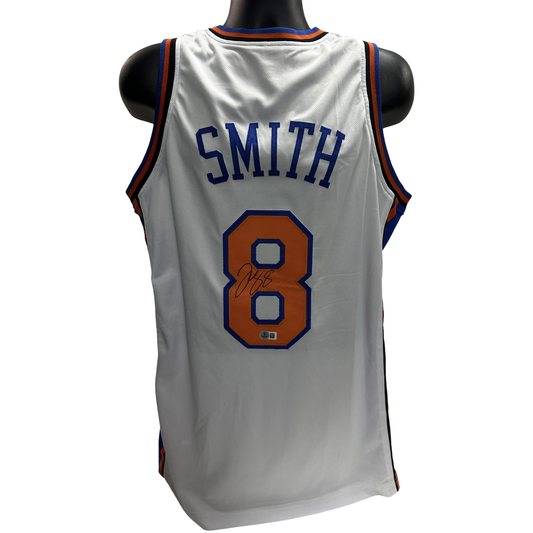 JR Smith Autographed New York Knicks White Classic Jersey Beckett