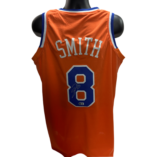 JR Smith Autographed New York Knicks Orange Jersey Beckett