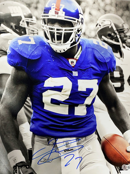 Brandon Jacobs Autographed New York Giants Spotlight 16x20 Photo Beckett BAS
