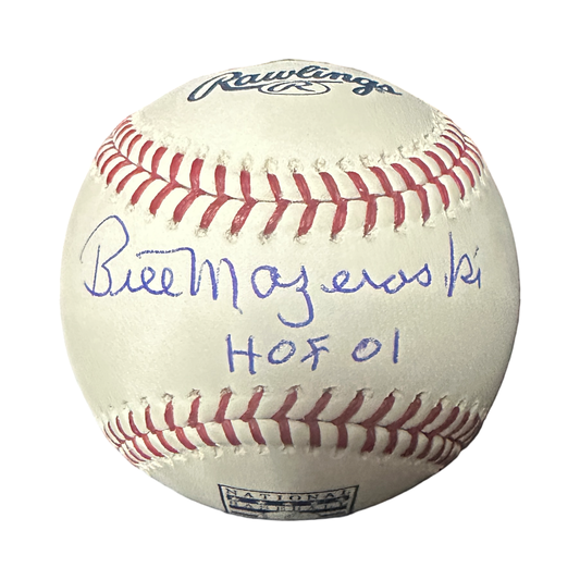 Bill Mazerowski Autographed Pittsburg Pirates "HOF 91" Inscribed Hall of Fame Logo Baseball Beckett