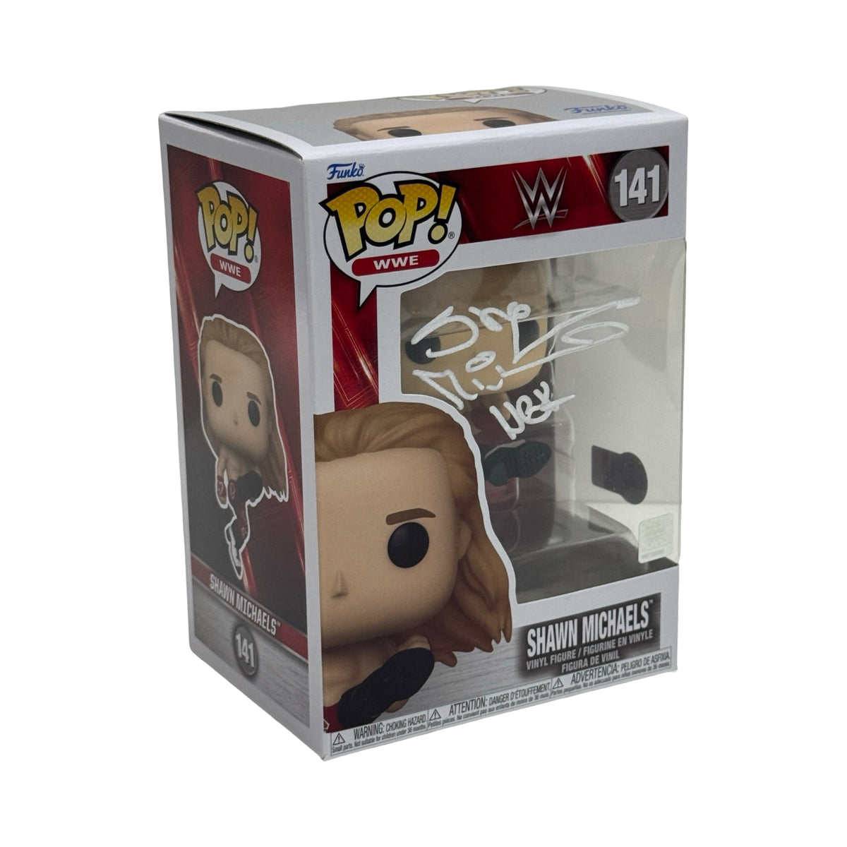 Shawn Michaels WWE Autographed Funko Pop White Ink Beckett BAS