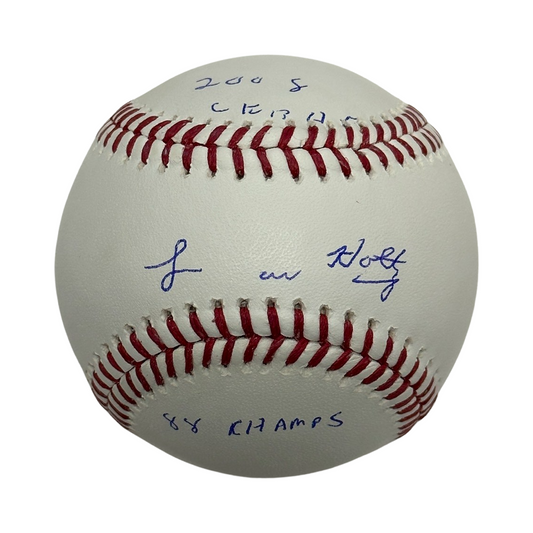 Lou Holtz Autographed OMLB "2008 CFBHF, 88 Champs" Inscriptions Beckett