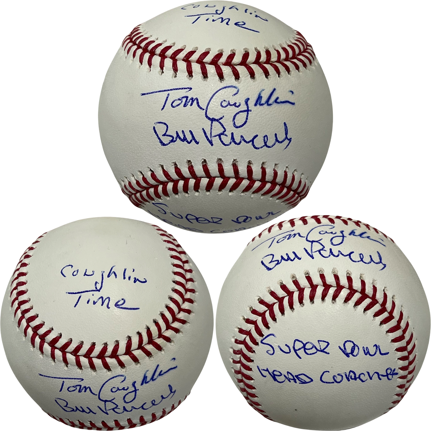 Bill Parcells & Tom Coughlin Autographed New York Giants OMLB Coughlin Time, Super Bowl Head Coaches Inscriptions Steiner CX